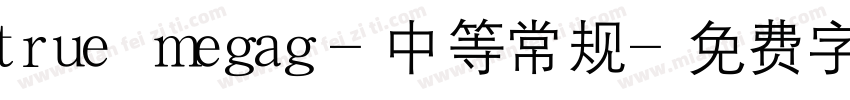 true megag-中等常规字体转换